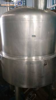 Tanque em aço inox encamisado com batedor e raspador para cremes e chocolates
