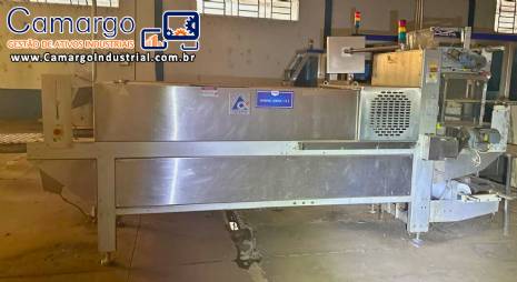 Linha completa de envase Tetra Pak TBA 8 com cardboard packer e shrink