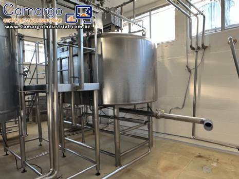 Queijomatic em inox para fabricação de massa para queijos Globo Inox 5.000 litros