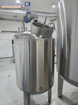 Tanque de agitação aquecimento reator em aço inox 500 L