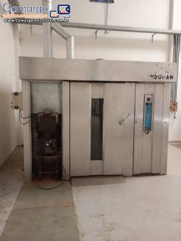 Forno rotativo carrinho duplo Indupan com aquecimento a pellets Forno rotativo carrinho duplo Indupan com aquecimento a pellets